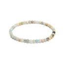 Natural Gemstone Smooth Round Beaded Elastic Bracelet Size 4mm 7.5'' Length