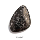 Natural Black Jet Stone Pendant Teardrop or Irregular Shape Approx 30x40mm