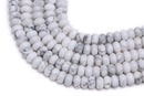 howlite smooth rondelle beads