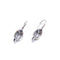 925 Sterling Silver Anti-Silver Lotus Shape Earring Hook 6x18mm 6 Pcs Per Bag
