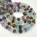 natural fluorite faceted rondelle beads