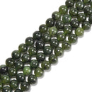 Natural Canadian Jade Smooth Round Size 6mm 8mm 10mm 15.5'' Strand