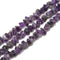 Amethyst Rough Nugget Chunks Center Drill Beads Approx 7x15mm 15.5" Strand