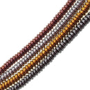 gold copper plated hematite smooth Discs beads 