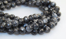 larvikite labradorite faceted round beads