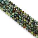 african turquoise faceted star cut beads