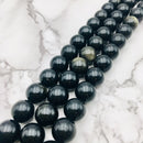 golden obsidian smooth round beads