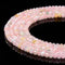 Natural Morganite Faceted Rondelle Beads Size 3x4mm 15.5" Strand