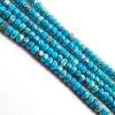 blue sea sediment jasper faceted rondelle beads 