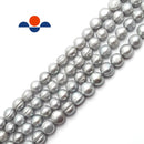 gray fresh water pearl potato beads