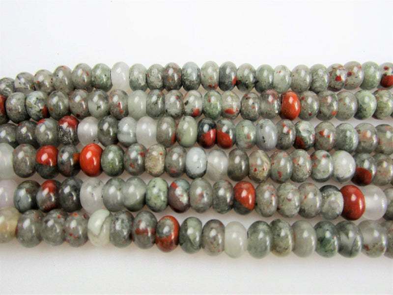 large hole african bloodstone smooth rondelle beads