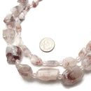 Auralite 23 Rough Nugget Chunks Side Drill Beads 10-15mm 20-25mm 15.5" Strand
