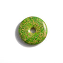 green sea sediment jasper stone gemstone donut circle pendant 