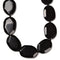 Natural Black Obsidian Faceted Oval Beads Size 30x45mm 15.5'' Strand
