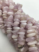 natural kunzite irregular pebble nugget chips beads