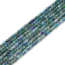 Chrysocolla Faceted Round Beads Size 2mm 3mm 4mm 15.5" Strand