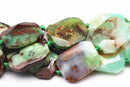 chrysoprase rectangle slice faceted octagon beads