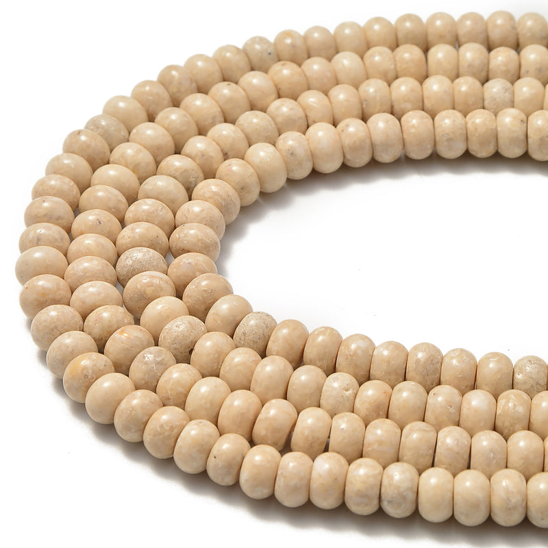 natural river stone smooth rondelle beads 