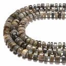 Natural Labradorite Rondelle Wheel Disc Beads Size 11-12mm 15.5'' Strand