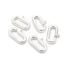 925 Sterling Silver Rectangle Clasp Size 6x12mm 3 pcs per Bag