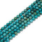 Blue Green Genuine Turquoise Smooth Round Beads Size 4.5mm to 12.5mm 15.5'' Str