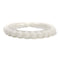 White Porcelain Smooth Round Beaded Bracelet Size 8mm 7.5'' Length