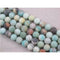 multi color amazonite matte round beads 