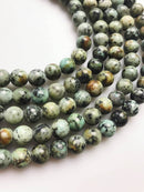 large hole african turquoise smooth round beads
