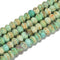 Natural Peruvian Chrysocolla Turquoise Faceted Rondelle Beads 7mm 8mm 15.5'' Str