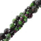 natural ruby zoisite faceted round beads 