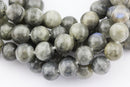 large hole labradorite smooth round beads