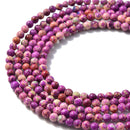 purple sea sediment jasper smooth round beads