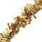 Gold Electroplated Quartz Irregular Rough Points Beads 15-20mm 15.5" Strand