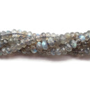 High Quality Labradorite Faceted Rondelle 4x6mm 5x8mm 15.5" Strand