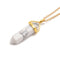 Howlite Pendulum Pendant Healing Point Size 40x8mm Gold Chain
