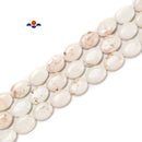 White Turquoise Oval Shape Beads Size 12x16mm 15.5'' Strand