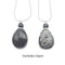 Natural Stone Essential Oil Necklace Flat Round Perfume Bottle & Silver Chain