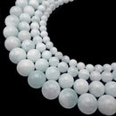 Light Blue Chatoyant Celestite Smooth Round Beads 6mm 8mm 10mm 12mm 15.5" Strand