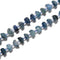Light Blue Kyanite Irregular Faceted Rondelle Size 4x7mm 5x8mm 15.5'' Strand