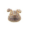 dog charm gold plated copper with micro pave clear zircon