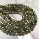 dark labradorite faceted round beads