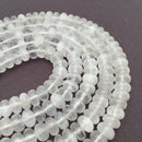 natural selenite smooth rondelle beads