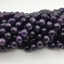 natural amethyst faceted round beads