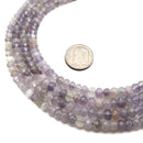 Natural Light Multi Amethyst Faceted Rondelle Beads 3.5x5mm 15.5" Strand