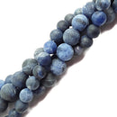 natural sodalite matte round beads
