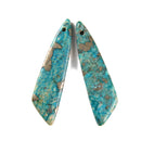 Blue Sea Sediment Jasper Pyrite Inclusions Pendant Earrings Sold Per Pair