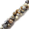 dendritic brown opal smooth round beads