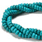 Blue Geen Turquoise Smooth Rondelle Beads Size 3x6mm 5x8mm 15.5'' Strand