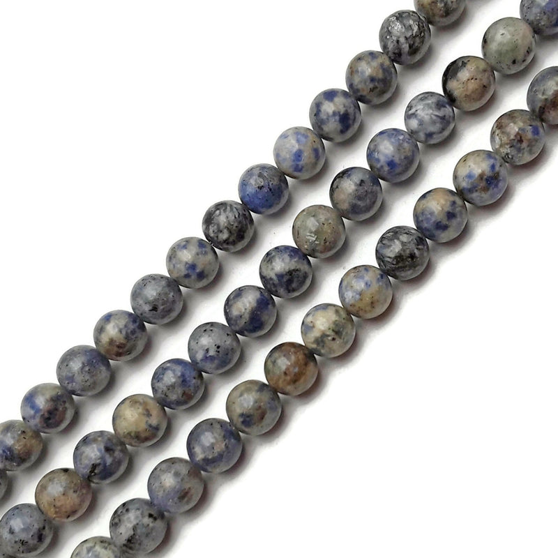 Blue Dumortierite Smooth Round Beads 10mm 15.5" Strand