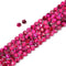 2.0mm Hole Fushia Tiger Eye Star Cut Beads Size 8mm 15.5'' Strand